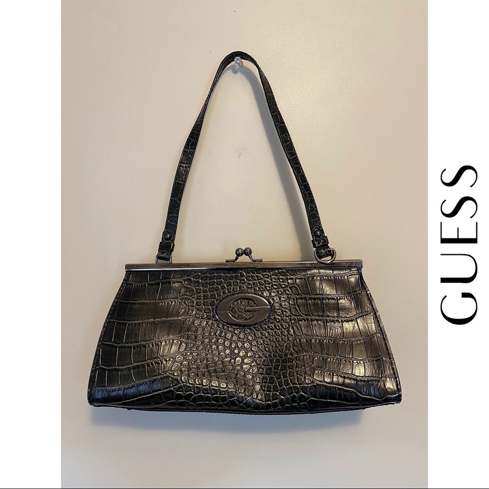 Guess Metallic Green Shoulder Bag